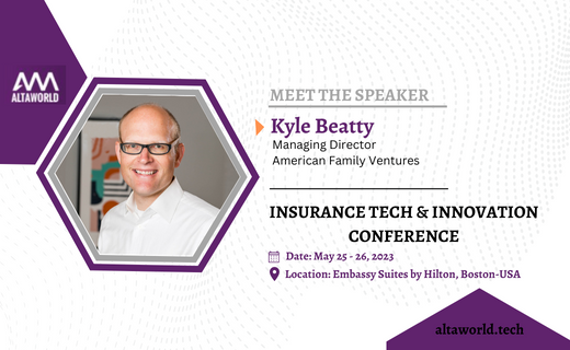 ITIC Boston 2023

Meet the Speaker!!
<a href="/Kyle_Beatty/">Kyle Beatty</a> , Managing Director, <a href="/AmFamVentures/">American Family Ventures</a> 

Grab your ticket now at events.altaworld.tech/Insurance-Tech… to hear him speak at the conference. 

#ITICBoston #insurtechconference #insurtech #insurance
