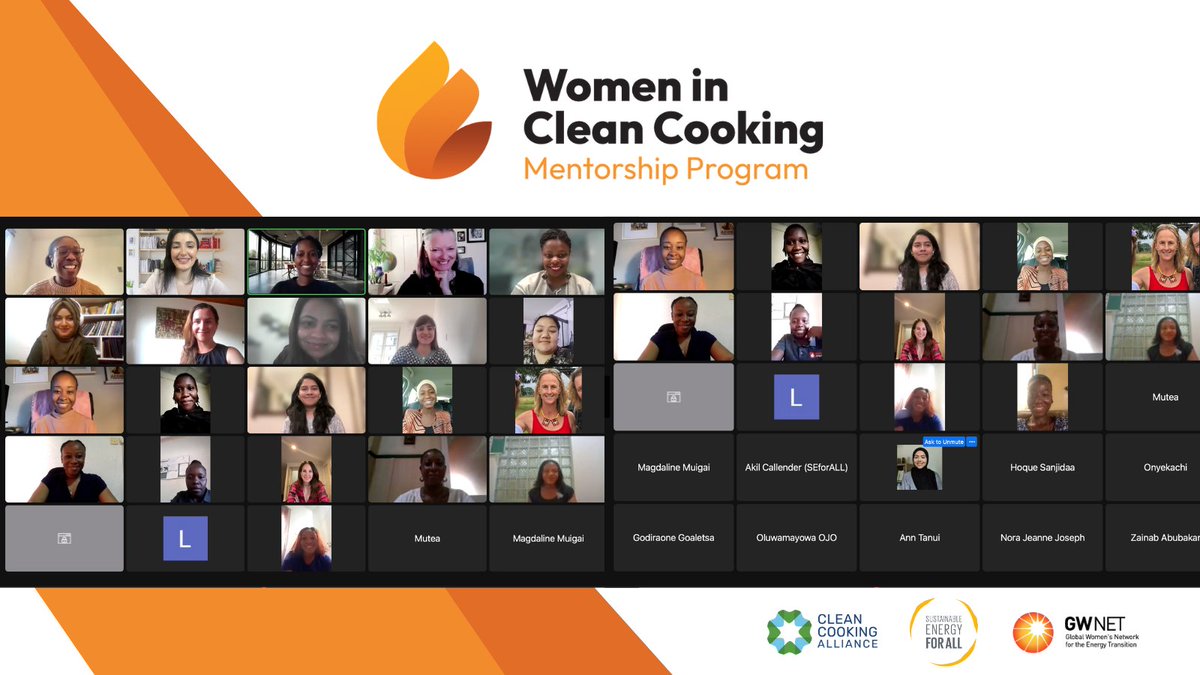 GlobalWomensNet's tweet photo. Congratulations to the graduating cohort of the #WomeninCleanCooking mentorship programme. 🎉
It's been amazing to witness the progress of our mentees accompanied by their committed mentors 🤝and we look forward to their continued growth in the sector.
https://t.co/XYINc2NiLi https://t.co/wgXEOYUR5r