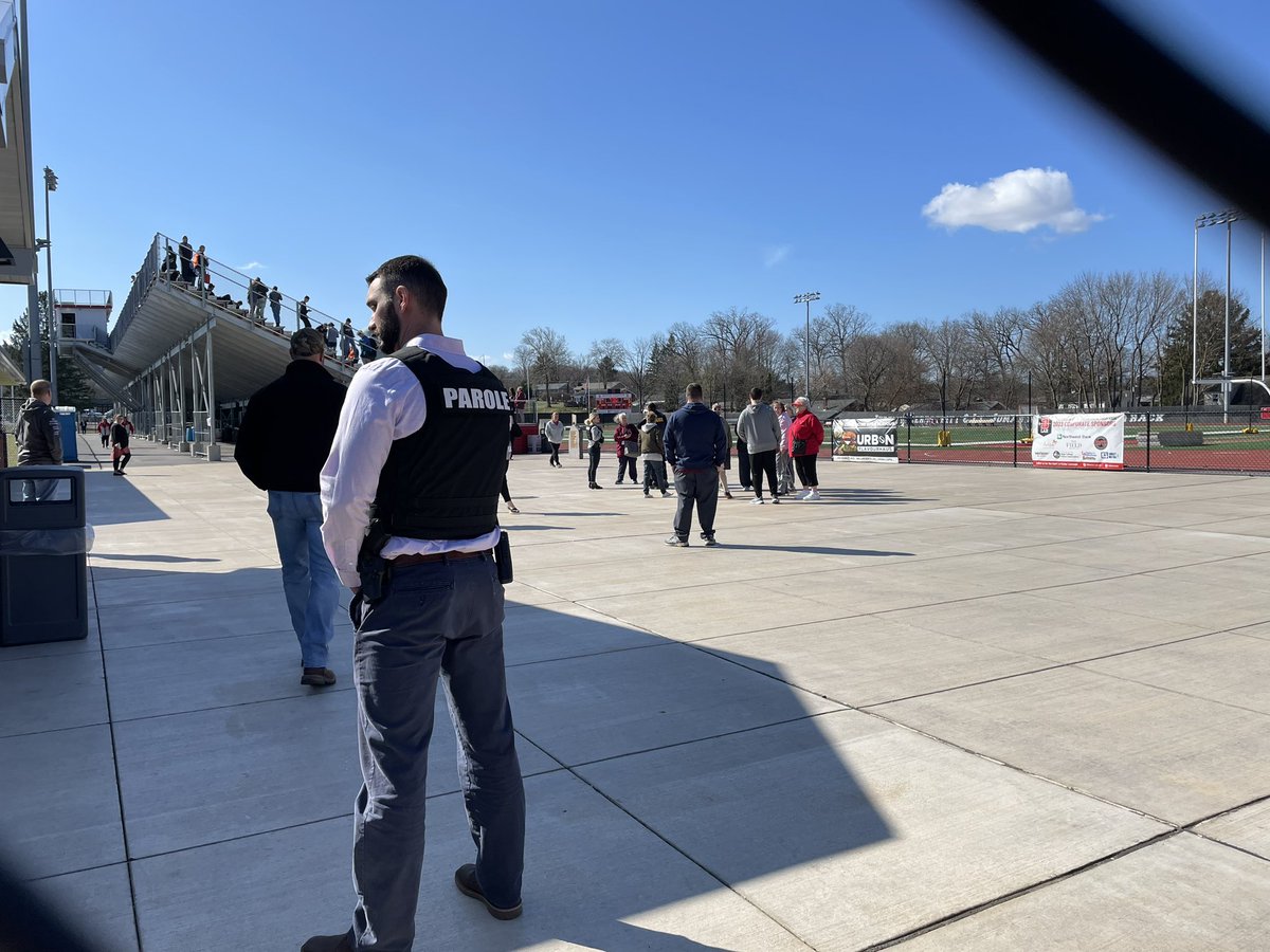 I’m at Bellefonte High school, where State Police say a threat was called in and some students have been evacuated to the football field. They believe it was a hoax and no violence has occurred.