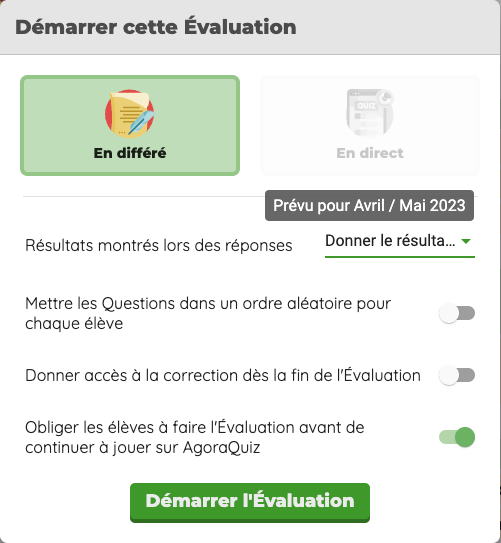 AgoraQuiz's tweet photo. 🎉Nouveauté : Le mode "Évaluation" en différé débarque cette semaine sur AgoraQuiz ! 

🔥 Profitez-en avec nos meilleures offres de compte premium, valables jusqu'au 31 mars sur https://t.co/nO38EKs70i

N'hésitez pas à nous suivre, on revient vite avec d'autres bonnes nouvelles😉 https://t.co/UxBzLKffA5