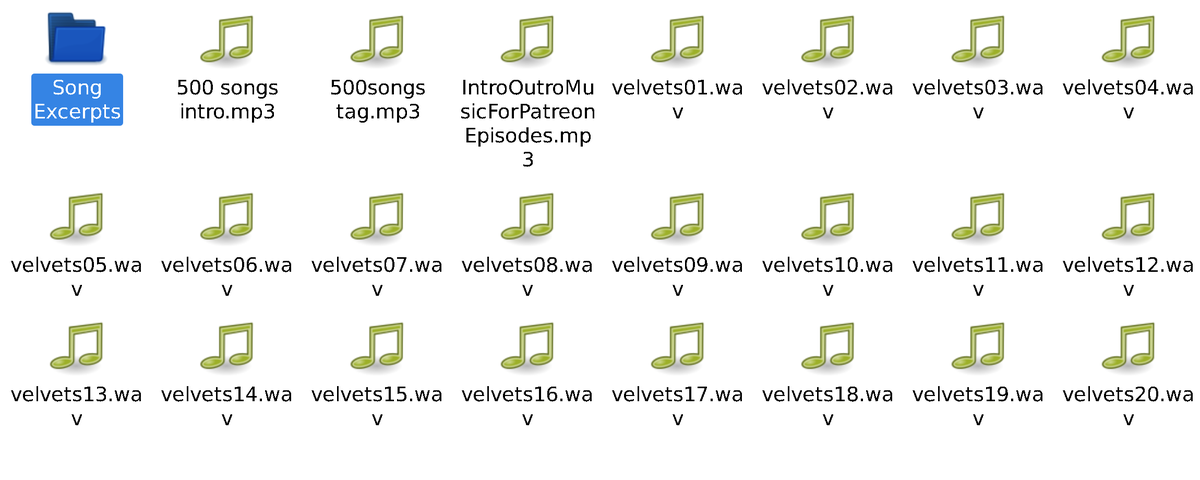 Just popping back on very briefly to show this episode *is* getting recorded and *will* be done eventually. A screenshot of my working directory at the moment.
