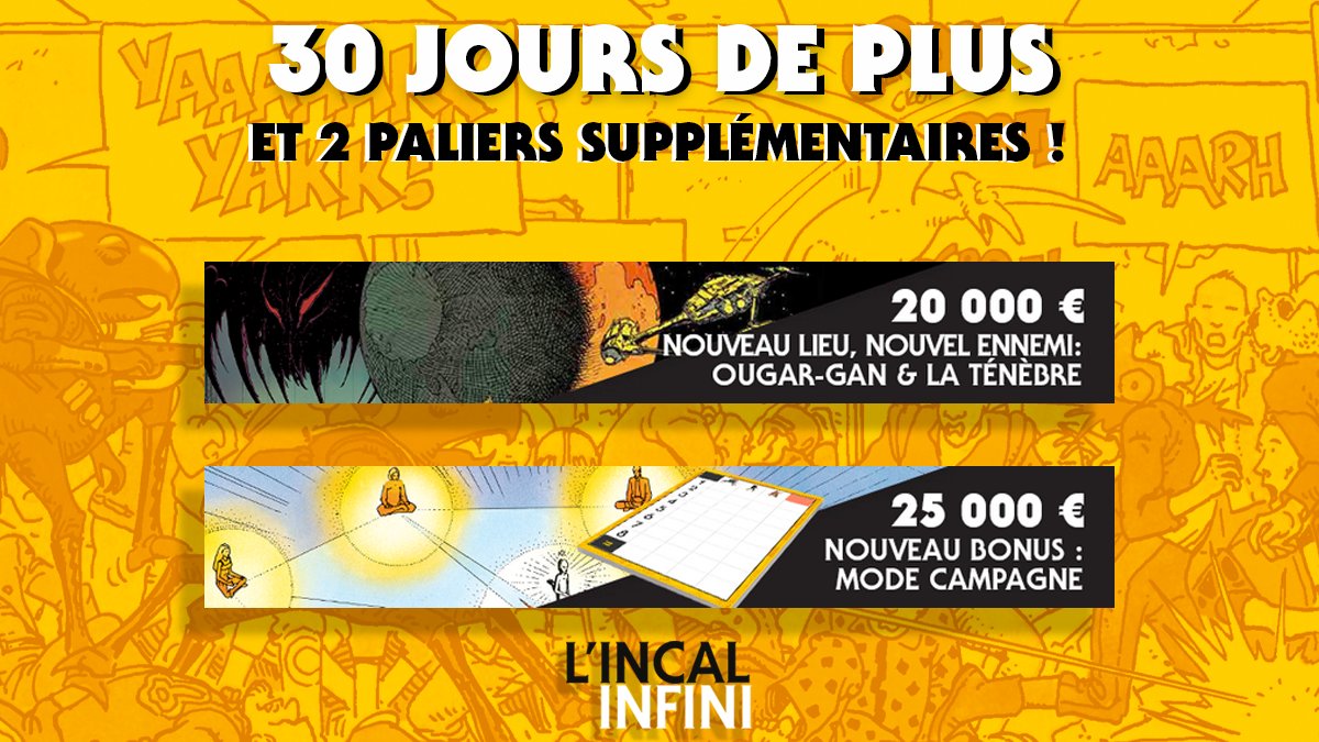 IncalInfini's tweet photo. Notre campagne @Kissbankers pour #LIncal Infini se prolonge de quelques jours et gagne 2 nouveaux paliers ! ✨🔺
Il sera donc possible de participer au crowdfunding jusqu'au 28 avril 🤯 
Si vous voulez en savoir plus, RDV sur 👉https://t.co/3zvGxz3pUs https://t.co/AOnAgff9Bp