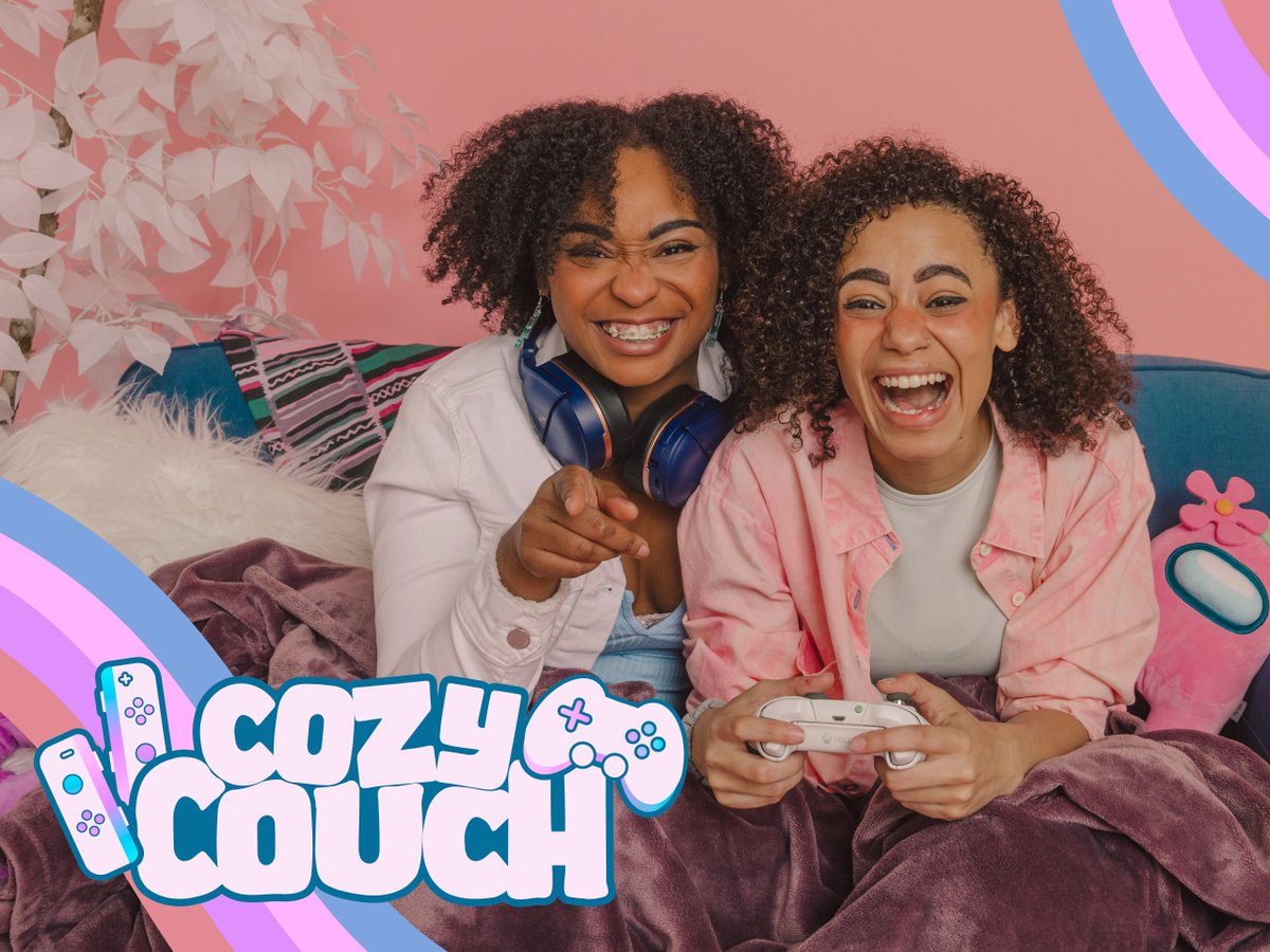 Introducing Cozy Couch 💜 Chill out with @DefinedByKy and @BlackKrystel as they play their favorite cozy & nostalgic games, premiering tomorrow (3/30) on our YT channel! 🎮✨ #cozycouch #cozygames