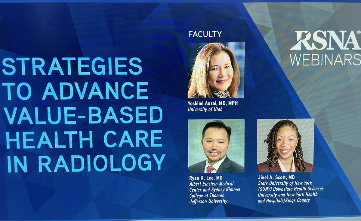 Please join us in the discussion to advance value based health care in radiology today at 1 pm CT. ⁦@RSNA⁩ ⁦@AAWR_org⁩ #EDI #health equity