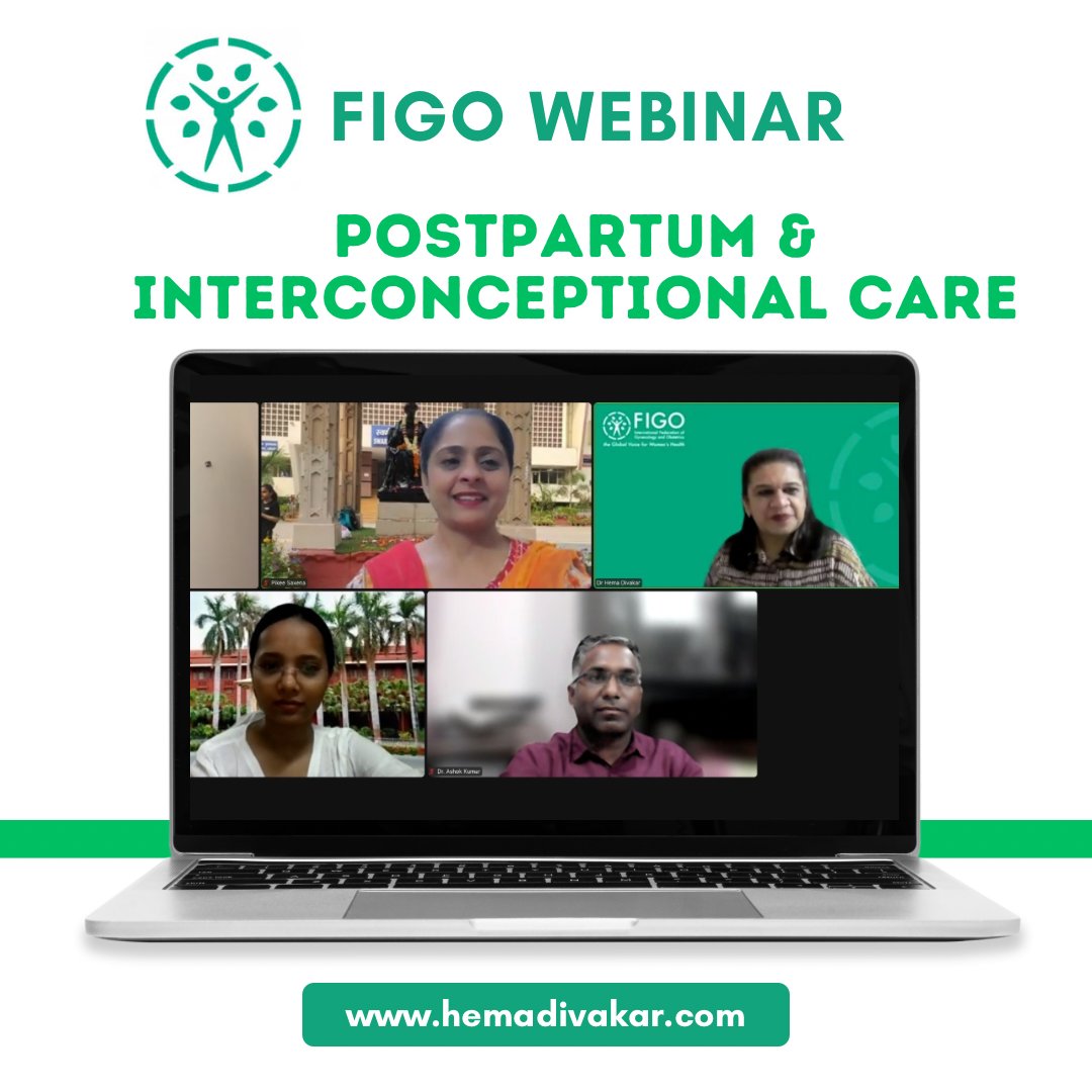 Dr. Hema Divakar speaking at FIGO Webinar on Postpartum and Intercontraceptional Care