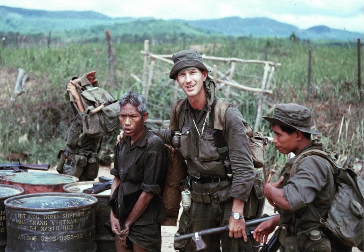 MAC_VSOG's tweet image. Jerry “Mad Dog” Shriver started his deployment in 1966, and for almost 3 and a half years he kept extending. He spent over 1,000 days in country.
Instead of debriefing and relaxing after a mission, Shriver would sneak out and tag along with another team for another patrol.
