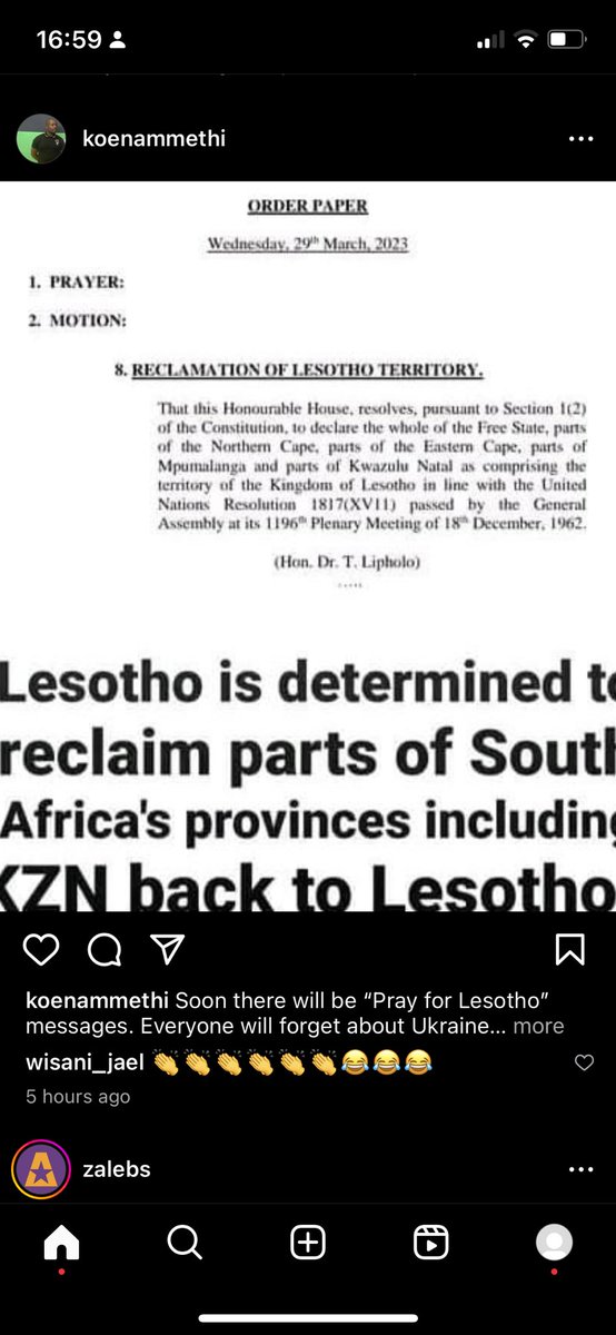 Ayeye Basotho nations