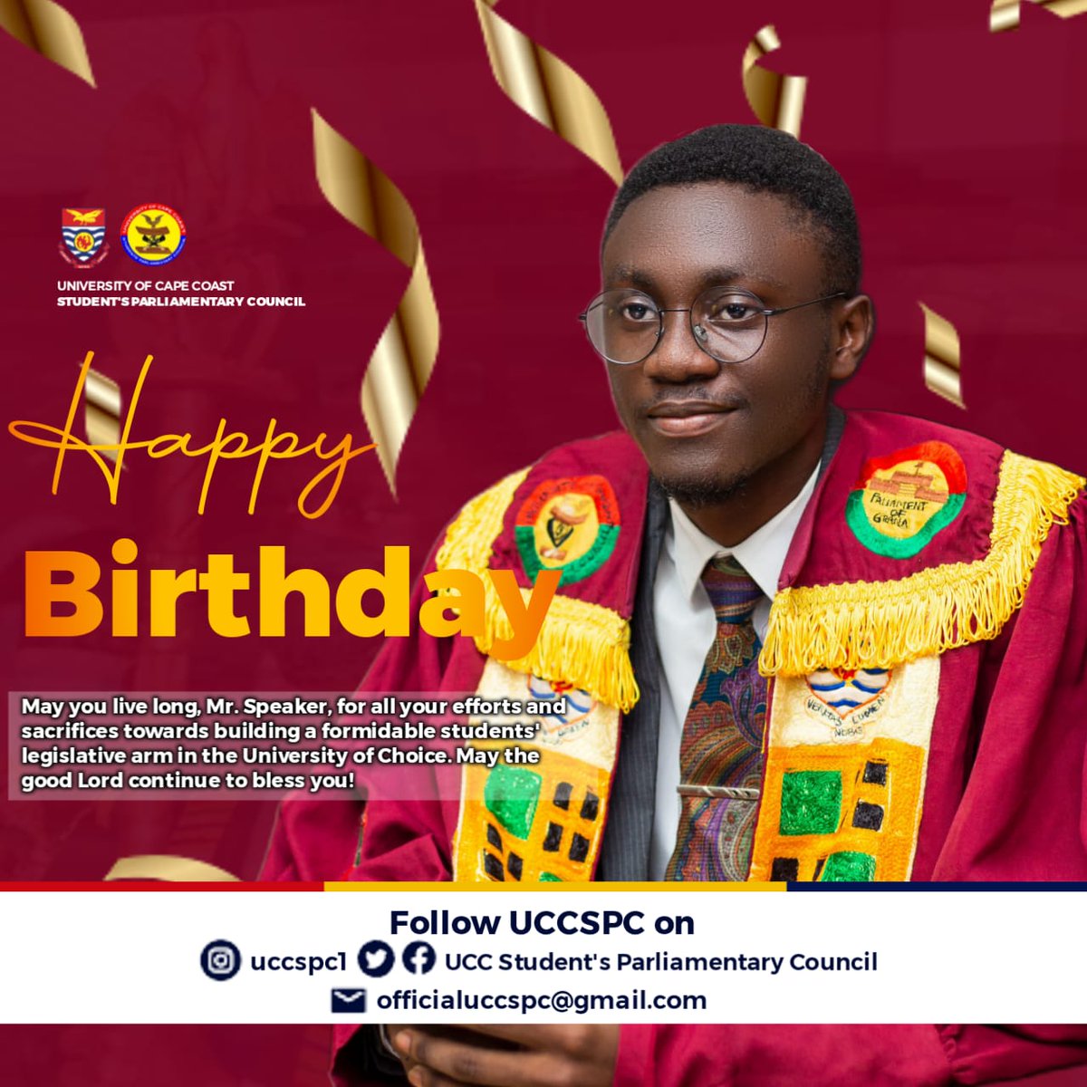 UCC SRC on Twitter "Happy Birthday to deciderBa the Speaker of the