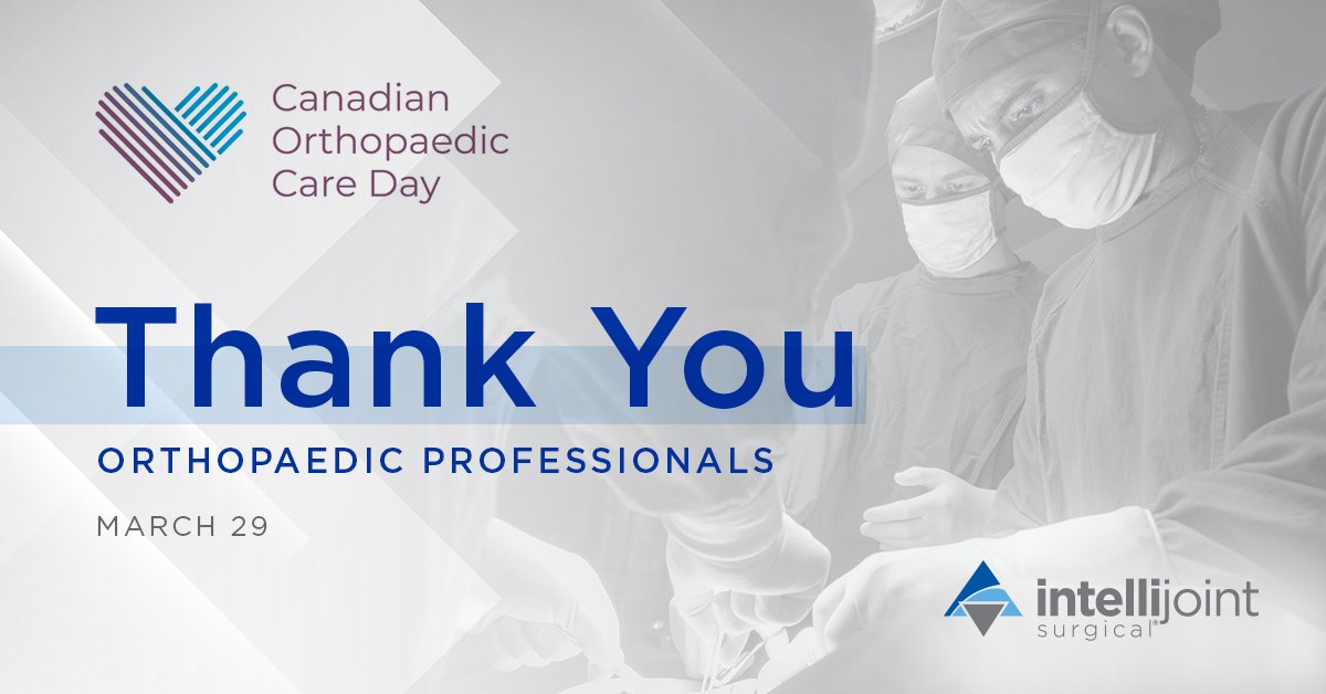 Today is Canadian Orthopaedic Care Day! Thank you to the professionals in Orthopaedic healthcare for the amazing work you do to benefit the lives of Canadian patients so they can #LiveLifePainFree @CdnOrthoAssoc #CdnOrthoDay #OrthoCareCanada