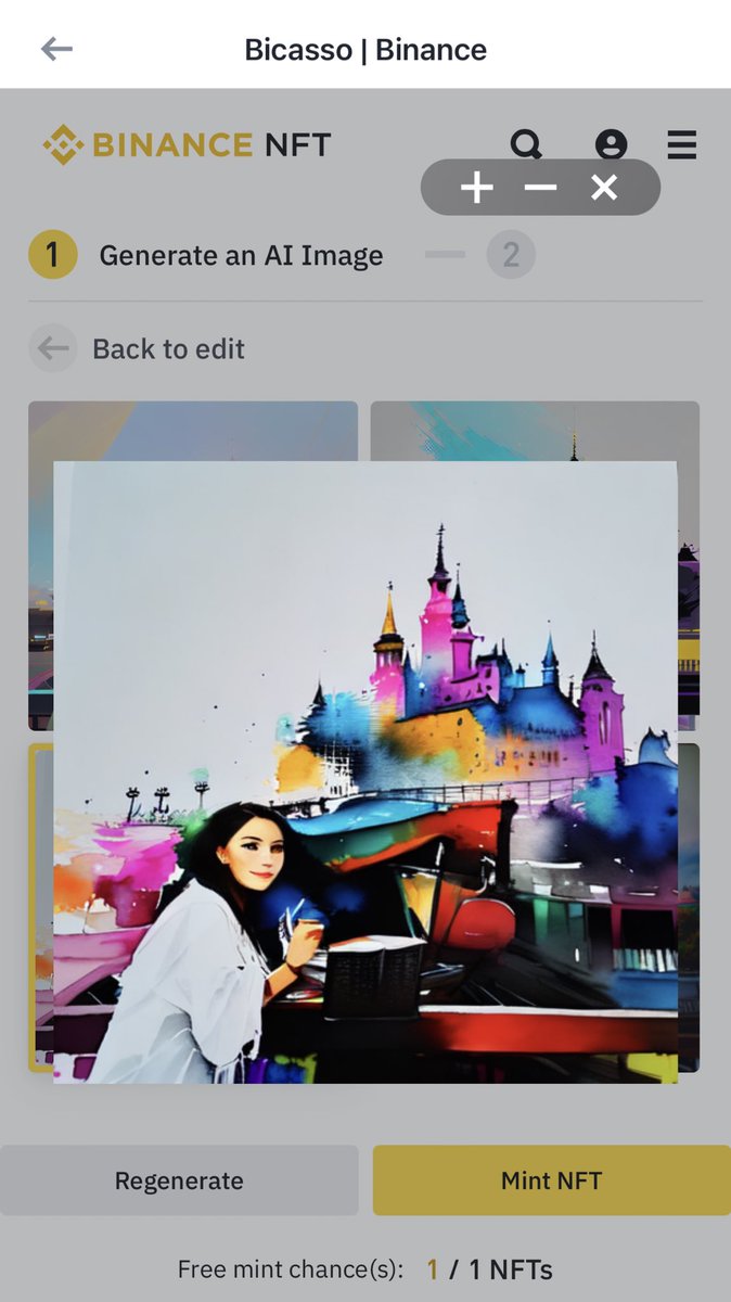 Just tried the Bicasso NFT from Binance, and  choose one from AI eyes how it doesn't quite look like me!😌