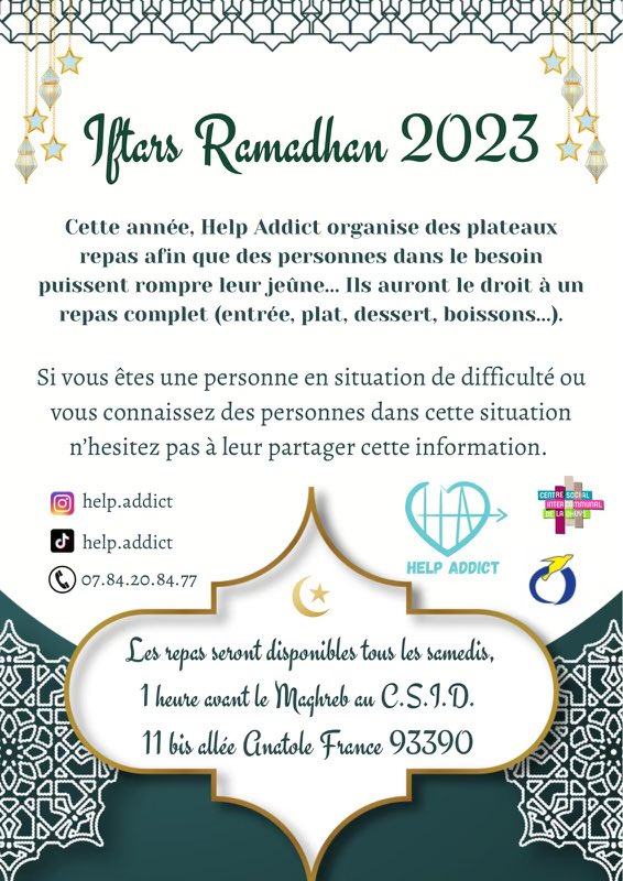 Yannosss93's tweet photo. En ce mois de ramadan, notre association a voulu venir en aide au personnes démunis n’ayant pas de quoi rompre leur jeûne ou tout simplement avoir un repas. Un simple don peut fortement nous aider pour constituer un repas complet pour chaque personne. 

https://t.co/lEGMFxZWlH https://t.co/sZPTBQ4Ckp