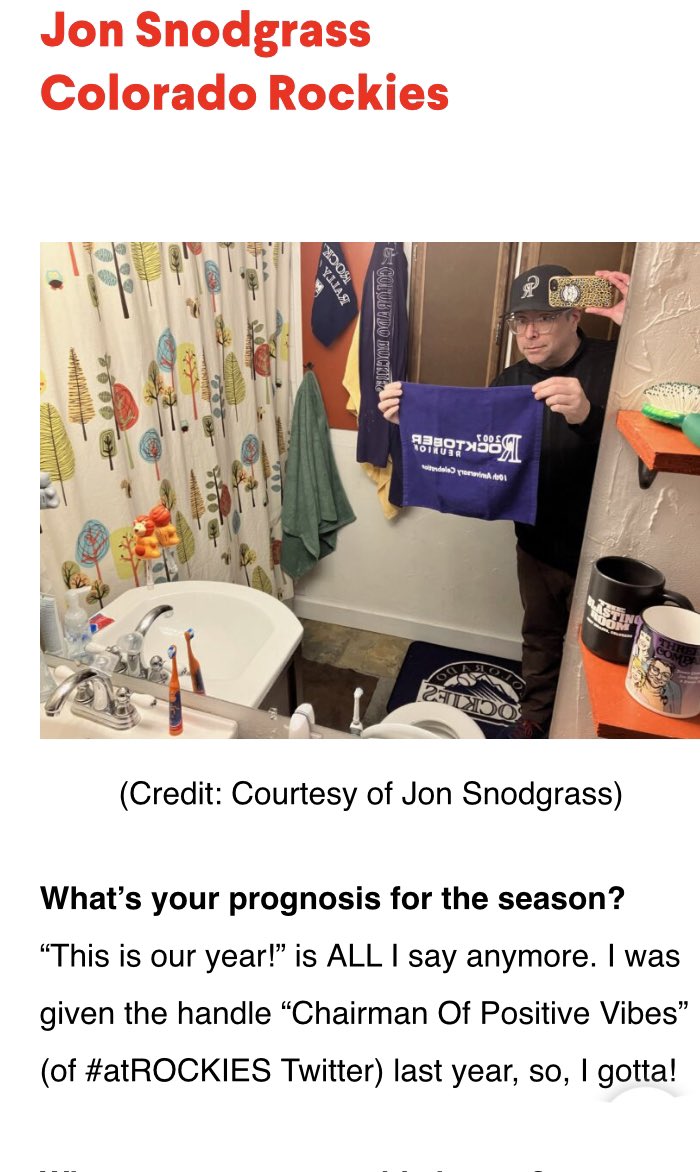 Jon Snodgrass (@jon_snodgrass) on Twitter photo I got to speak w/ <a href="/danielkohn/">Daniel Kohn</a> at SPIN again RE: #rockies ⚾️
👇 112 other rockers chat too!
spin.com/2023/03/musici…
“I support the lads out on the road.” Texas, Baltimore, Boston & Hartford this year, so far.
✌️💜⚾️🎶
CC: <a href="/purpledinocast/">Purple Dinosaur Podcast</a> <a href="/Rockies/">Colorado Rockies</a> I got to speak w/ <a href="/danielkohn/">Daniel Kohn</a> at SPIN again RE: #rockies ⚾️
👇 112 other rockers chat too!
spin.com/2023/03/musici…
“I support the lads out on the road.” Texas, Baltimore, Boston & Hartford this year, so far.
✌️💜⚾️🎶
CC: <a href="/purpledinocast/">Purple Dinosaur Podcast</a> <a href="/Rockies/">Colorado Rockies</a>