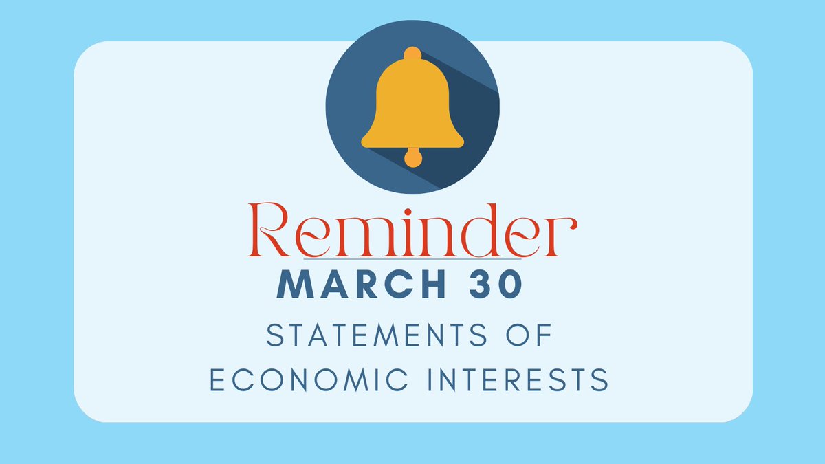 SC Association of Counties (@sccounties) on Twitter photo County officials, your Statements of Economic Interests are due Thurs., March 30 to <a href="/StateEthics/">SC State Ethics Commission</a>. Questions? Learn more and file online π ethics.sc.gov County officials, your Statements of Economic Interests are due Thurs., March 30 to <a href="/StateEthics/">SC State Ethics Commission</a>. Questions? Learn more and file online π ethics.sc.gov
