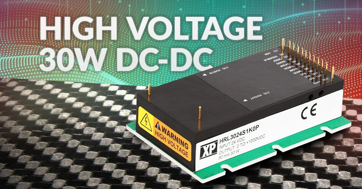 xppower's tweet photo. New 30W High Voltage DC-DC Converters
• Up to 6kV, reliable &amp; accurate in a miniature package
• Perfect for analytical &amp; semiconductor applications
• CC/CV programming, V/I monitors for easy integration

Interested? https://t.co/lki5rYFTEK 

#highvoltage  #dcdc #powersupply https://t.co/GAYx4WpHsy