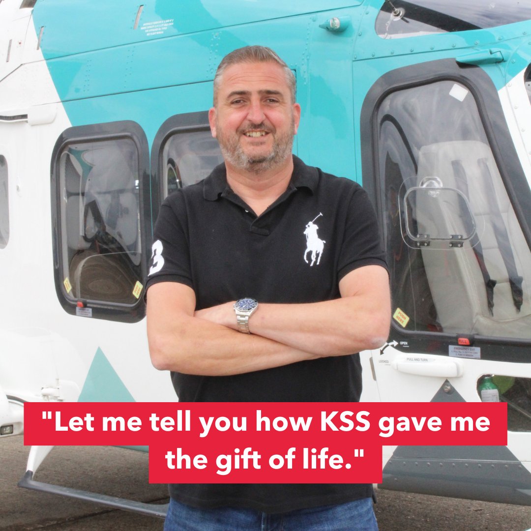 "Let me tell you how KSS gave me the gift of life."

Marc was shopping in his local Sainsbury's when he suffered a sudden cardiac arrest.

He gave back to us by sharing his story; they're vital to help us raise awareness of our work🚁

Read the full story: aakss.org.uk/about-us/patie…