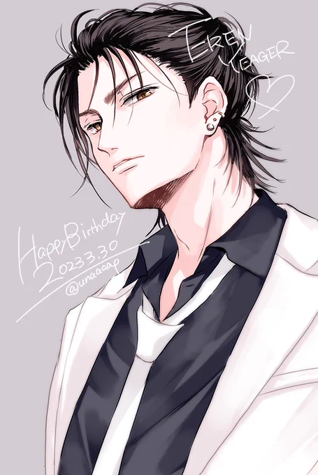 エレン誕生日おめでとうー!!ずっと大好きです!!先日の白スーツなしverです#エレン生誕祭2023#エレン・イェーガー生誕祭2023 