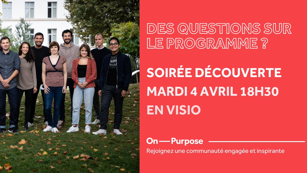 🔍 Vous avez entendu parler du #ProgrammeAssocié mais vous voulez nous poser vos questions en direct avant de postuler pour la promotion d'Octobre 2023 ?

 💻 On vous attend le mardi 4 avril, à partir de 18h30, sur Zoom !

👉🏽 Réservez vite votre place : ow.ly/wGRT50NuI01