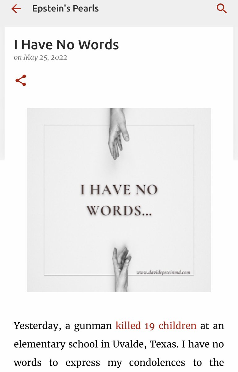 DavidEpsteinMD's tweet image. It is unfortunate that this post from a year ago is still so pertinent today…😔

davidepsteinmd.blogspot.com/2022/05/i-have…

#EndGunViolence
