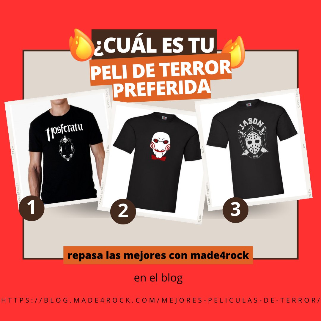 En el blog de este mes descubrimos las mejores películas de terror, descúbrelas y dinos cuál es tu favorita

#camisetascine #cineterror #peliculasmiedo