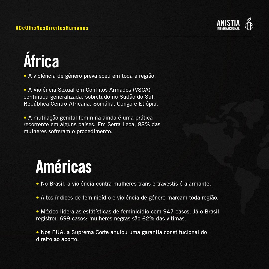 anistiabrasil's tweet photo. 👩🏽‍🦱🧕🏾👩🏼‍🦰👩🏿‍🦱👧🏻👩🏾👱🏻‍♀️Em que lugar do planeta meninas e mulheres realmente usufruem dos seus direitos? 

No Informe Anual “O Estado dos direitos humanos no mundo" a Anistia Internacional mapeou como anda a qualidade de vida da população feminina em 156 países. + https://t.co/d84UkYVJRU
