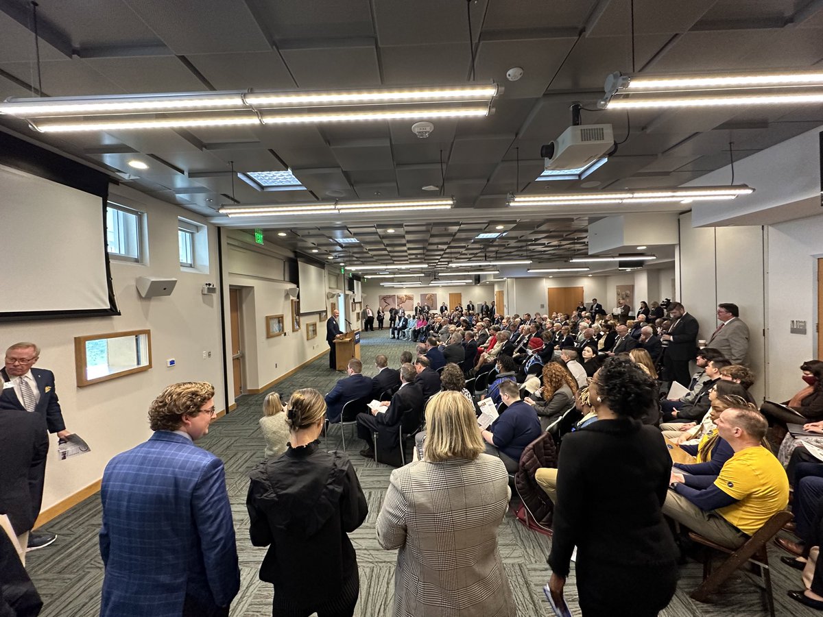 NathanHardin's tweet photo. Packed house this morning for our kickoff of #NCCommCollegeDay. The North Carolina Community College System is our state’s workforce builder. https://t.co/1dOCJDM4xz