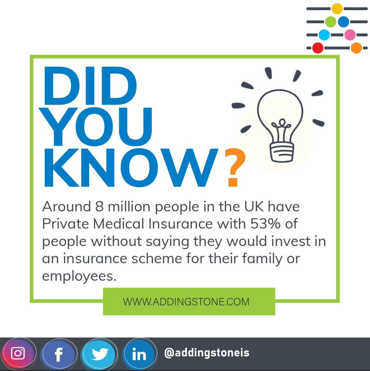 AddingstoneIS's tweet photo. Are you part of that 53%? View the document attached to see what your policy can consist of. https://t.co/46yupBxR7F  💡💊🏥 
#addingstone #addingstoneinsurance #insurancebroker #broker #insurance #privatemedicalinsurance #health #betteringhealth #medical #didyouknow? https://t.co/4FfxwtZ2Kc