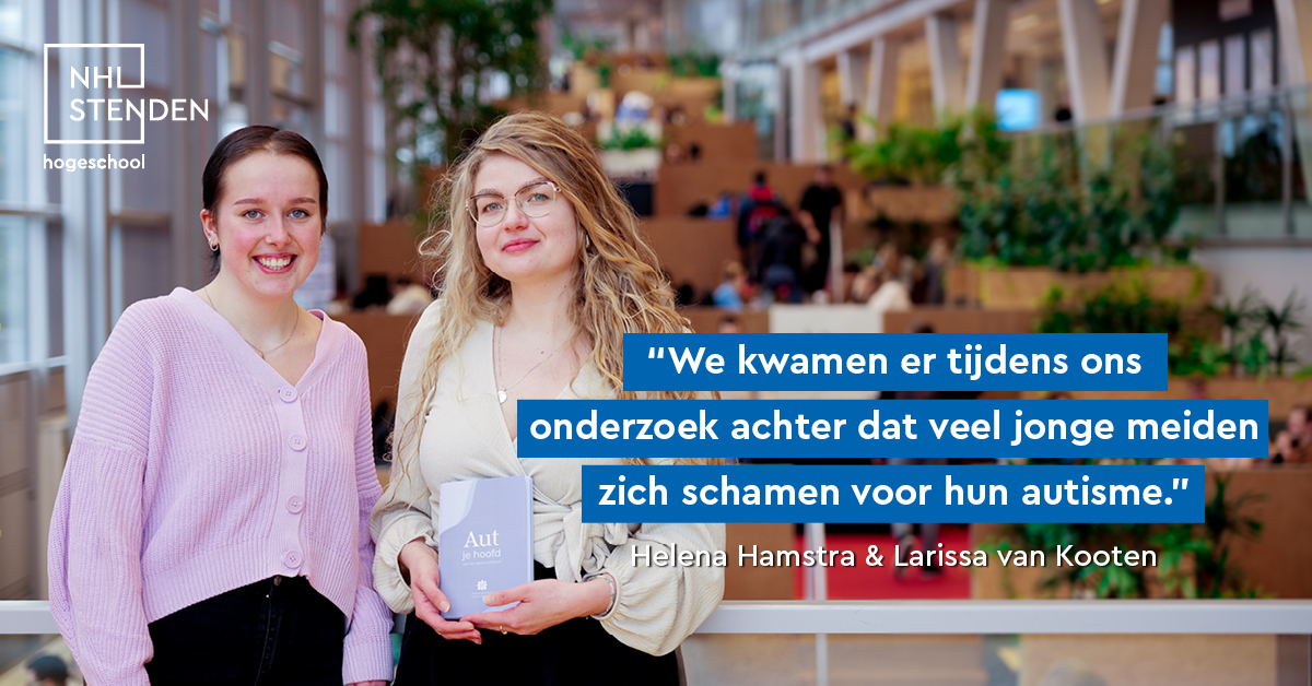 Hoe kunnen we meisjes met autisme helpen een positiever zelfbeeld te ontwikkelen?🤔 Daar beten onze Communication &amp; Multimedia Design-studenten Helena en Larissa zich in vast. Met de doelgroep en het werkveld ontwikkelden ze ‘AUT je hoofd’.🧠 Lees meer!👉 bit.ly/3ZqLfI8