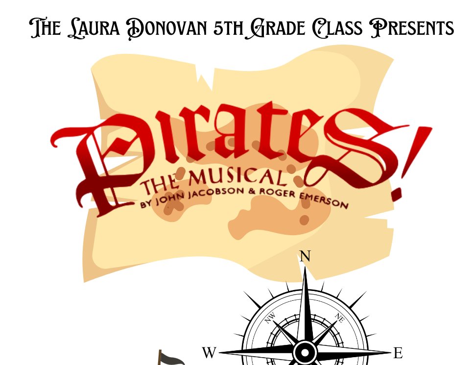 We are SO excited for Fifth Grade's Pirates The Musical! 🏴‍☠️🦜Today we get to watch the play as a school and TOMORROW NIGHT families can watch the play at 6pm! Be sure not to miss it! @LDSPrincipal <a href="/Supervisor_LDS/">MonicaHittinger</a> <a href="/LDS_musicmakers/">LDS Music Makers</a>  #DonovanStrong #fts4rkids