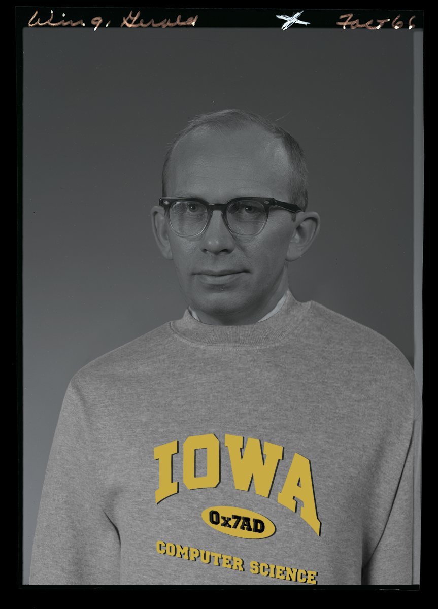 UIowaCS's tweet photo. 📢 Last day of 📷|🤳 challenge! Show your 
@uiowa | @UIowaCS  pride to help win us an extra 💲!
✅ Tweet/insta your best 🖤&amp;💛 pic
✅ Tag  @UIowaCS
✅ Use #1DayForIowa
Hint: Do you have @UIowaCS swag (e.g. our founding Chair's)? #ComputingConference throwback 👕? Graduation 🖼️? https://t.co/0Ohshr1B9P