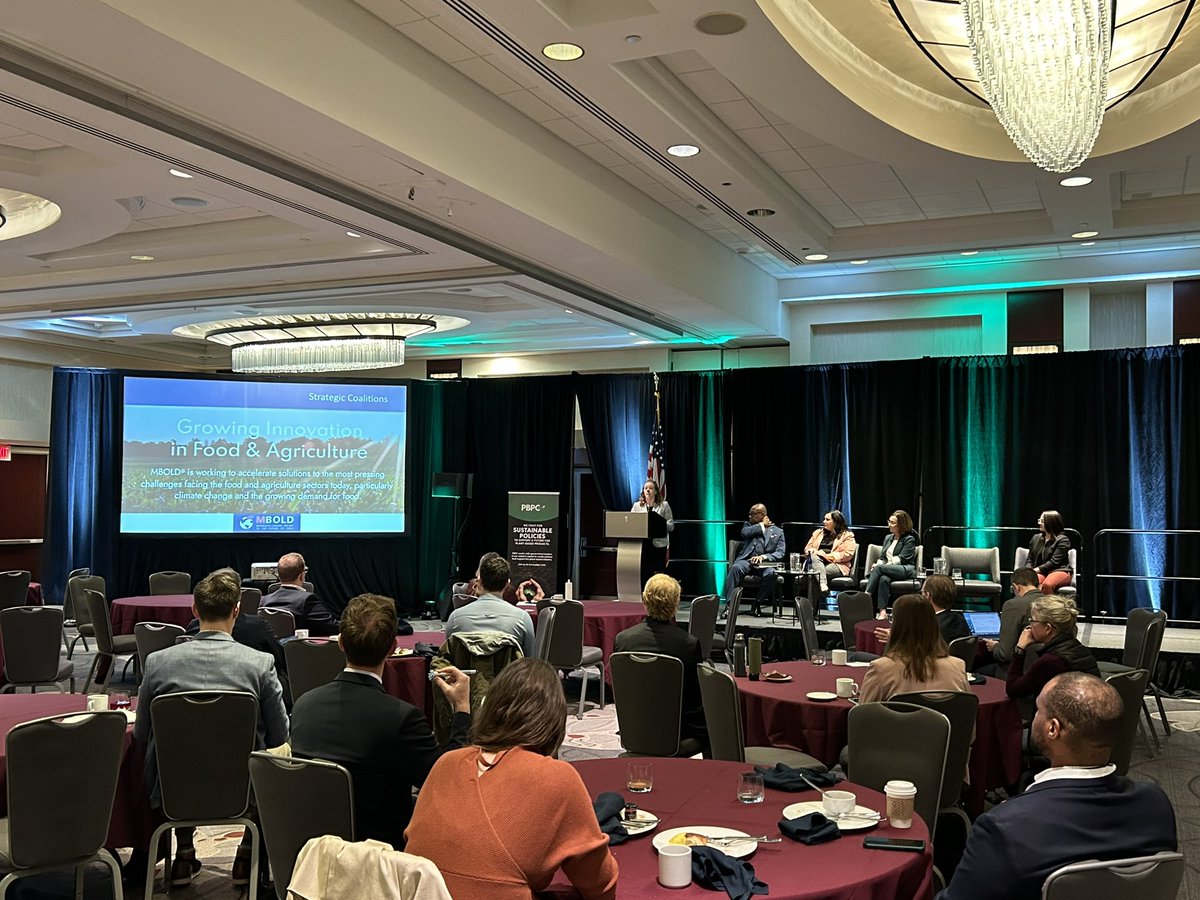 PlantBasedProds's tweet image. At #PBPC2023Conference Sarah Jelken (@Cargill) sat down with Anthony Goins (@DevelopNebraska), Sherry Vinton (@NeDeptAg), Megan Lennon (@Mnagriculture), &amp;amp; Josie Montoney-Crawford (@NASDAnews) to discuss state level efforts to promote the bioeconomy.