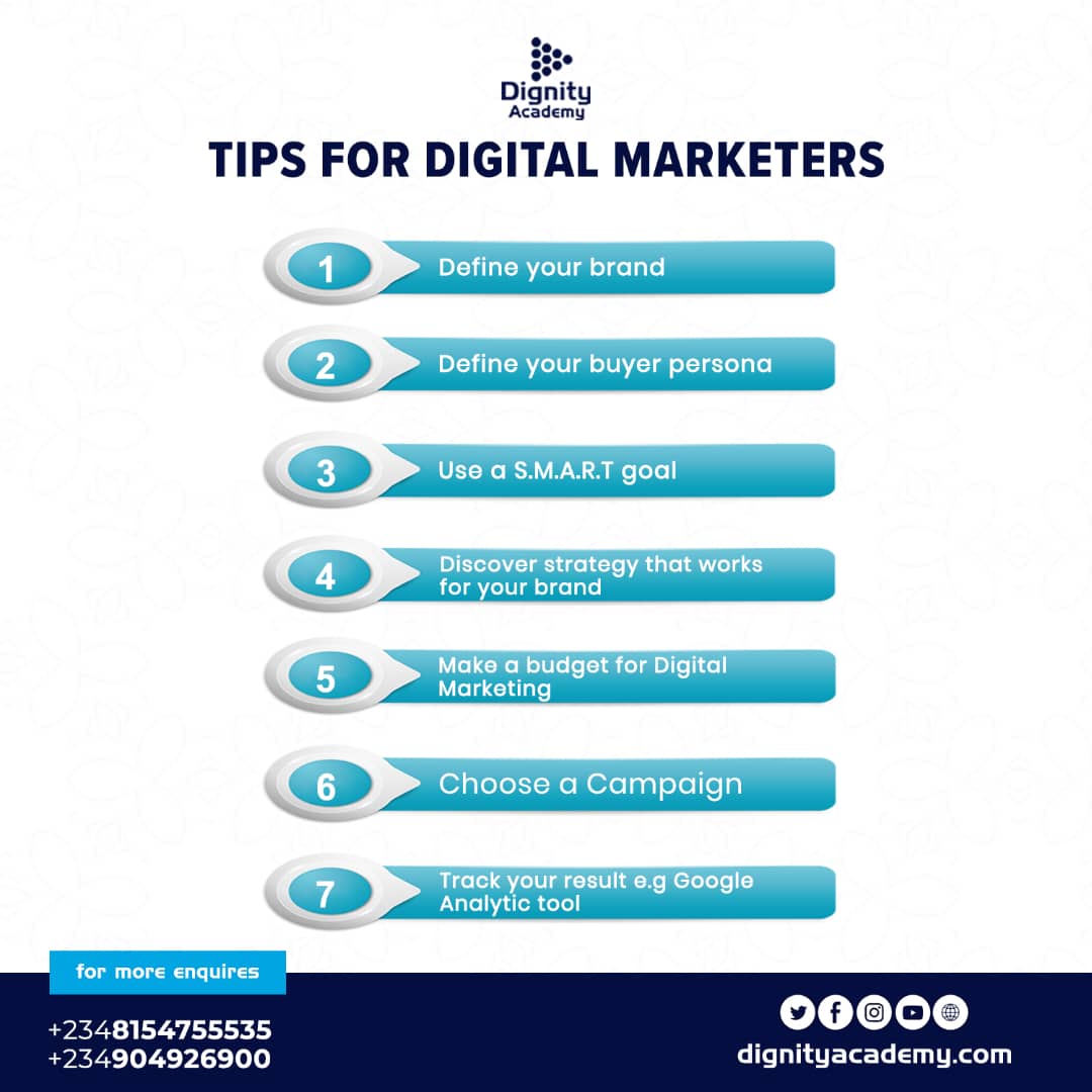 DignityAcademy's tweet photo. Hey Digital Marketers!

Here are TIPs for your business beyond roof and four walls of a building

#DigitalMarketing
#digitalmarketingtips 
#digitalmarketer 
#dignityacademy
#dignitytechnology https://t.co/A66Vvd7M0X