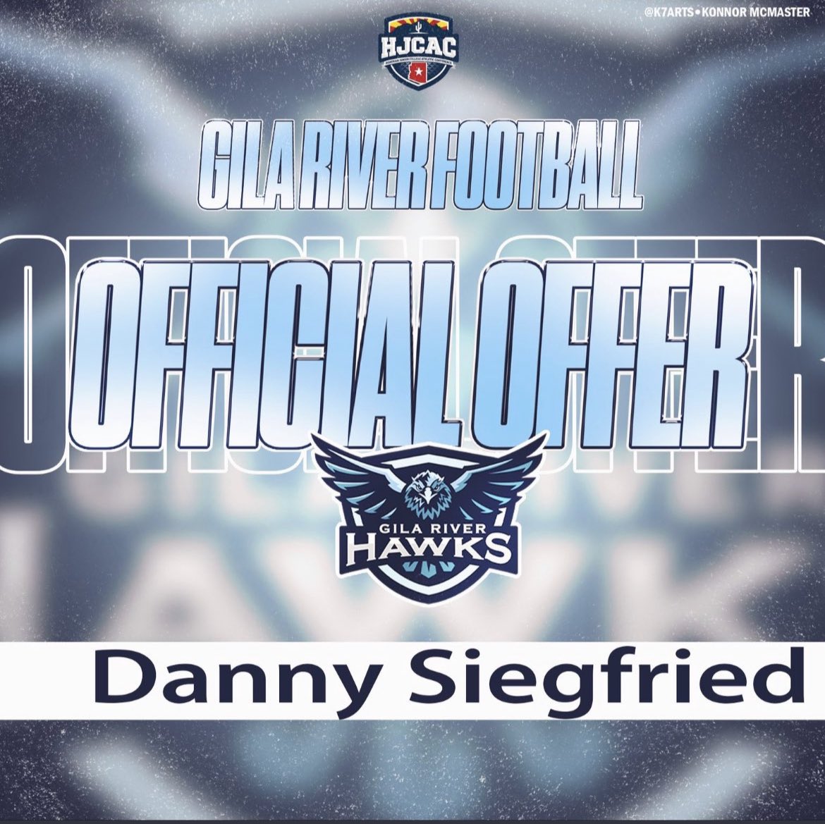 danny_siegfried's tweet photo. After a great call with @Coach_Denhalter I'm blessed to receive an offer to play for @GilaRiverHawks @Drewlogan25 https://t.co/1SjiCNvRQP