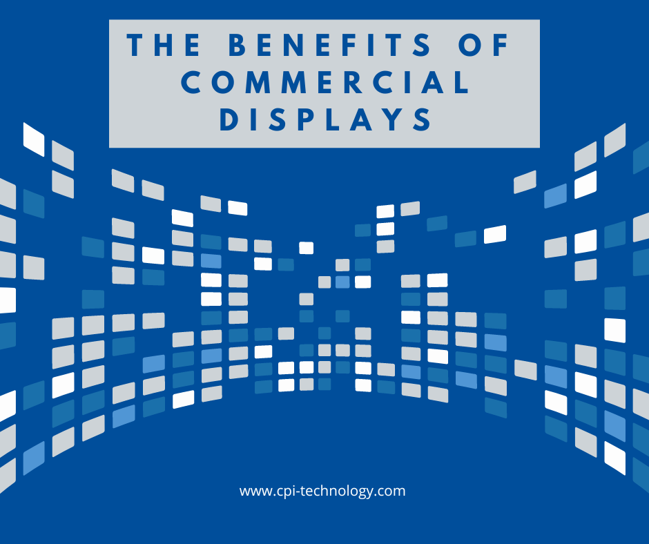 cpitechnologies's tweet image. #Commercialdisplays are #digitaldisplays designed for commercial settings like retail stores &amp;amp; corporate offices. These displays offer benefits, such as durability, customization &amp;amp; high-quality visuals. To find out more about how we can help you give us a call at 1-800-337-2679.