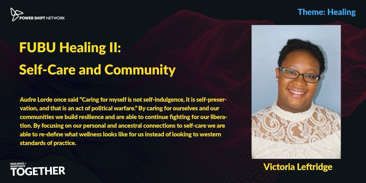 PS23 Session Teaser! 

FUBU Healing II: Self-Care and Community

Register at powershift2023.org or go to our link in bio!

#PowerShift2023 #ClimateJustice