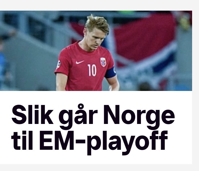 Steike! Ny rekord for denne typen artikkel. Bruker jo å komme tre kamper før kvalikken er over etter en keepertabbe mot Tyrkia.