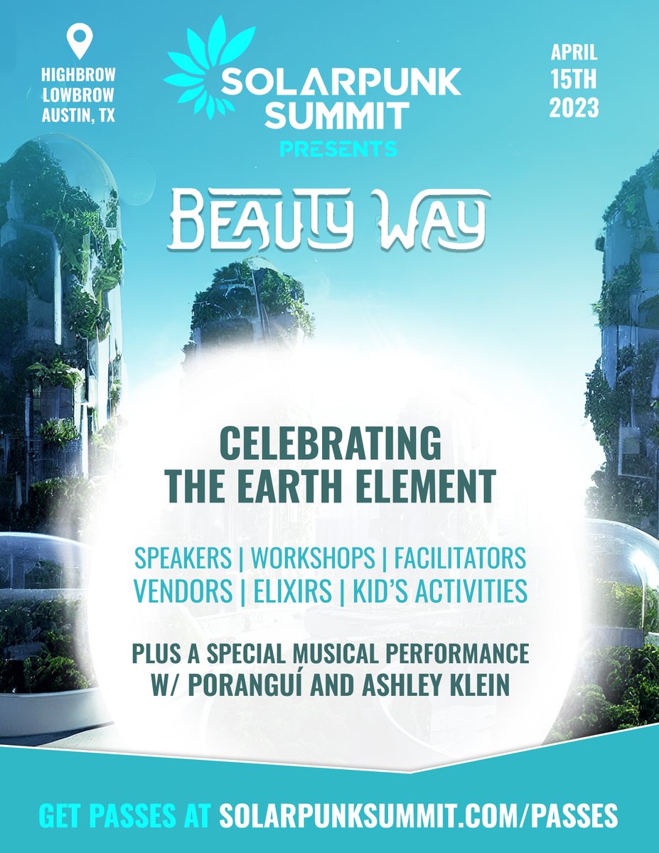 SolarpunkSummit's tweet photo. Calling all #Solarpunks! Come #celebrate the #earth with us April 15th in #AustinTx. We’ve curated a very special 1-day #festival experience. We can’t wait to see you there!
Tickets: https://t.co/MHq91uHTmS
@porangui #solarpunk #solarpunksummit #livemusic #sustainability https://t.co/HYrAAK6hiN