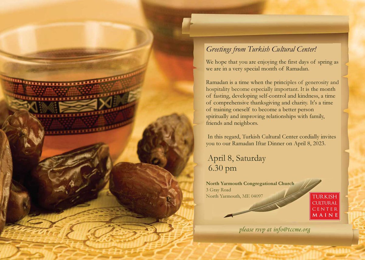 TCC cordially invites you to our
Ramadan iftar dinner.
Please join us!
Don't forget to RSVP! #Ramadan2023