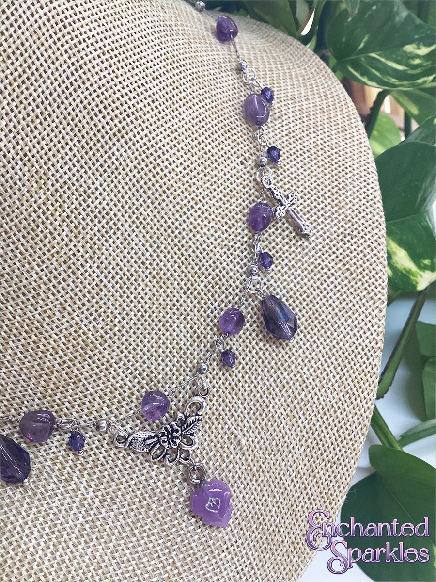 New gemstone necklace: Amethyst ✨
now available for all classes~
#ffxiv #ff14 #fantasyjewelry