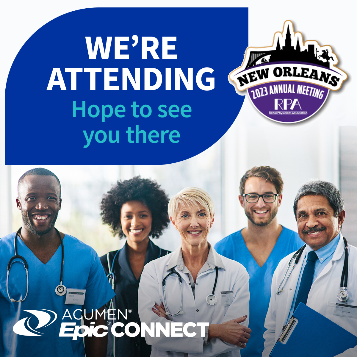 Why do more nephrologists use Acumen Epic over any other EHR?  Stop by our Booth #106 at RPA to find out why, and connect with other Acumen Epic clients.  

Learn more about the event &amp; registration: tinyurl.com/RPA2023

 #RPA2023