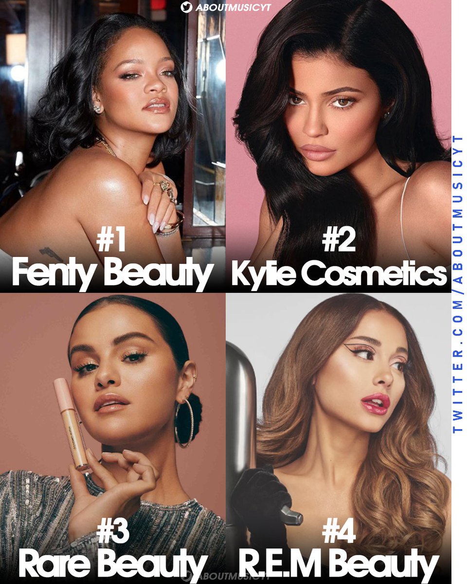About Music Charts on Twitter "Most successful celebrity cosmetics