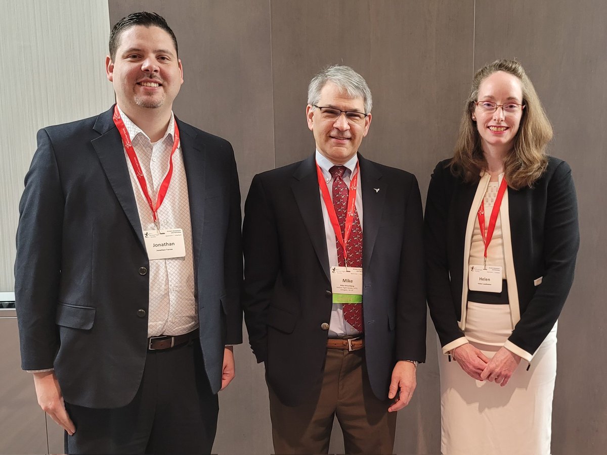 VTOLsociety's tweet photo. One of the great benefits of face-to-face participation in meetings like the VFS #H2eVTOL Symposium is the opportunity to meet others in the global aviation community. Jonathan Torres (left) of the @FAANews met Helen Leadbetter (right) of the @UK_CAA.
https://t.co/T4hETJBmnX https://t.co/ba5cRJRC9p