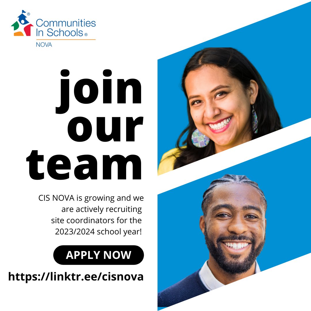 📣 We're #hiring! 🎓💻 Help students overcome barriers to success &amp; achieve their goals. If you have experience working w/ youth &amp; a Bachelor's degree in social work or a related field, we encourage you to apply. Click the link to learn more linktr.ee/cisnova