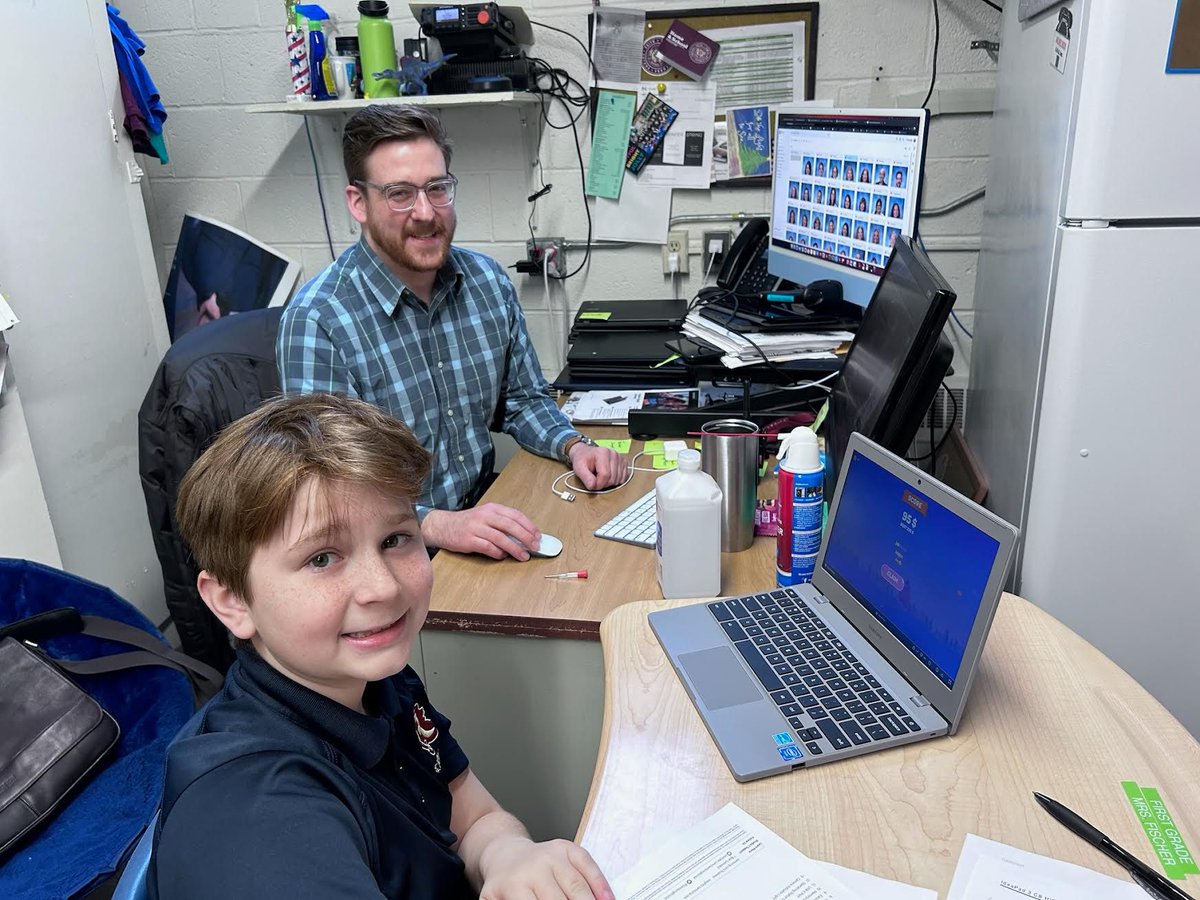 Today, Winners of our Mardi Gras "____ For A Day" raffle had the opportunity to take over several roles in the building and had so much fun being specials teachers, News Team members, administrators, and even the principal! Thanks for making today so much fun, Raiders! #WeAreOne