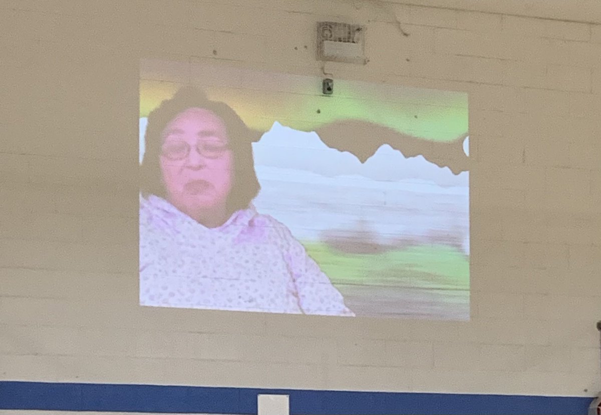 ScotGillam's tweet photo. Stopped by @HarrowPS_LDSB to listen to Olemaun’s story with the talented and amazing @CJordanFenton #truth #reconciliation #residentialschools #fattylegs https://t.co/0ExiVNGgL9