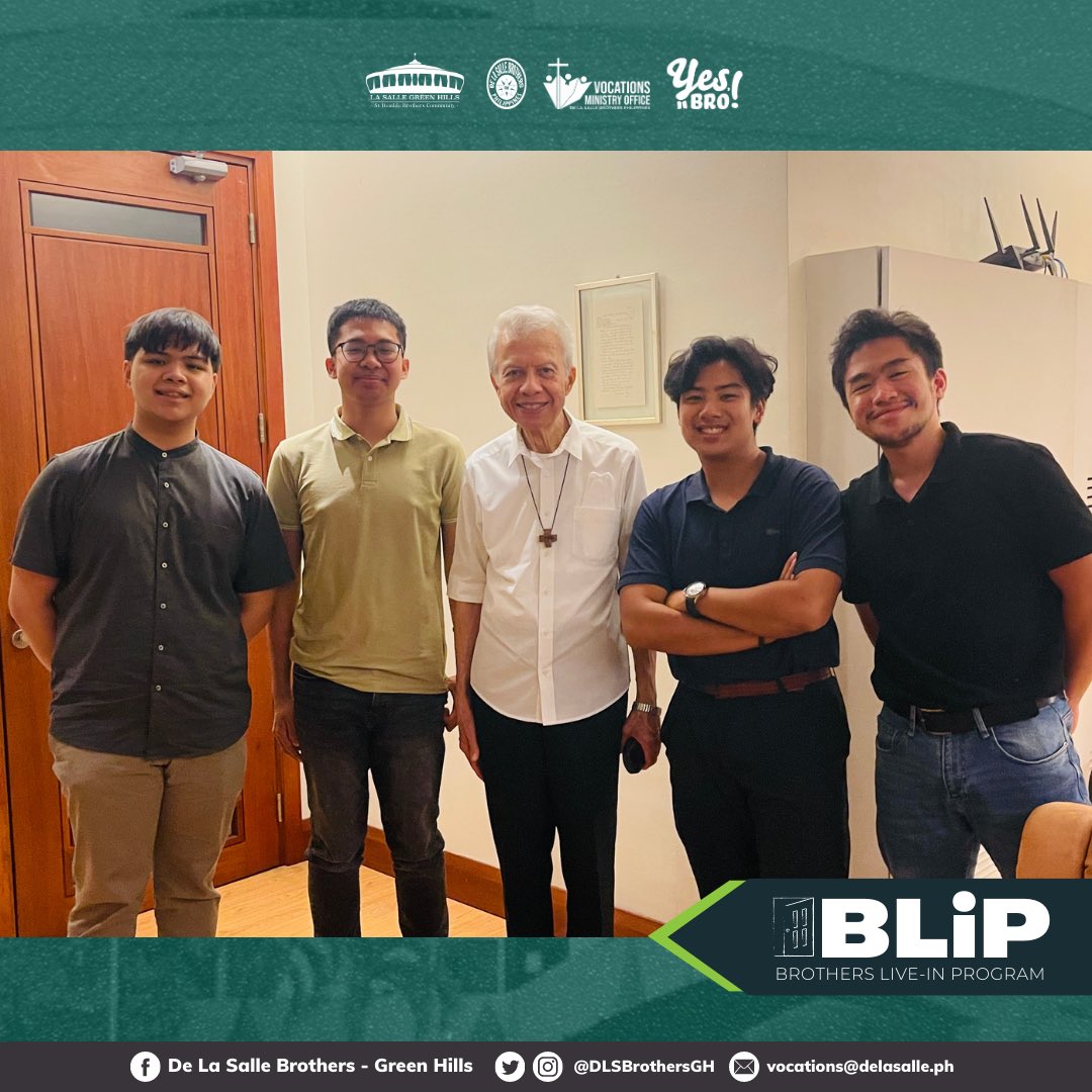 DLSBrothersGH's tweet photo. #BLIP Day 1: Living life in prayer

After a quick orientation and campus tour, the Live-inners were welcomed by the Brothers of the St. Benilde Brothers Community.

Br. Gus then shared his wisdom on the Spirit of Faith and the importance of prayer.

#YesBro #FSCvocations #moreFSC https://t.co/43jVvMb5dL