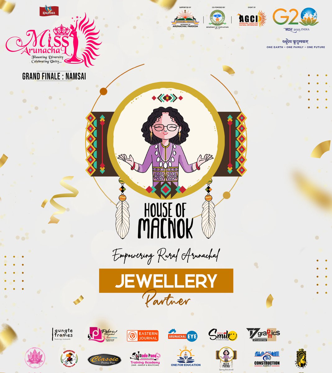 MissArunachal's tweet photo. We are absolutely thrilled to have #HouseOfMacnok as our Jewellery Partner. We feel very honored and grateful to have your brand and we hope to have a long lasting cooperation with you. https://t.co/u75KlNgD4A