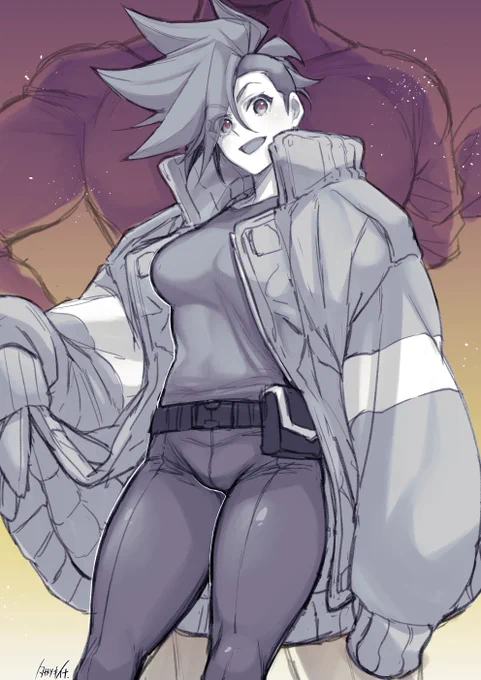 【※女体化注意/※】彼隊服にょガ(とバックに最強のセコム) 