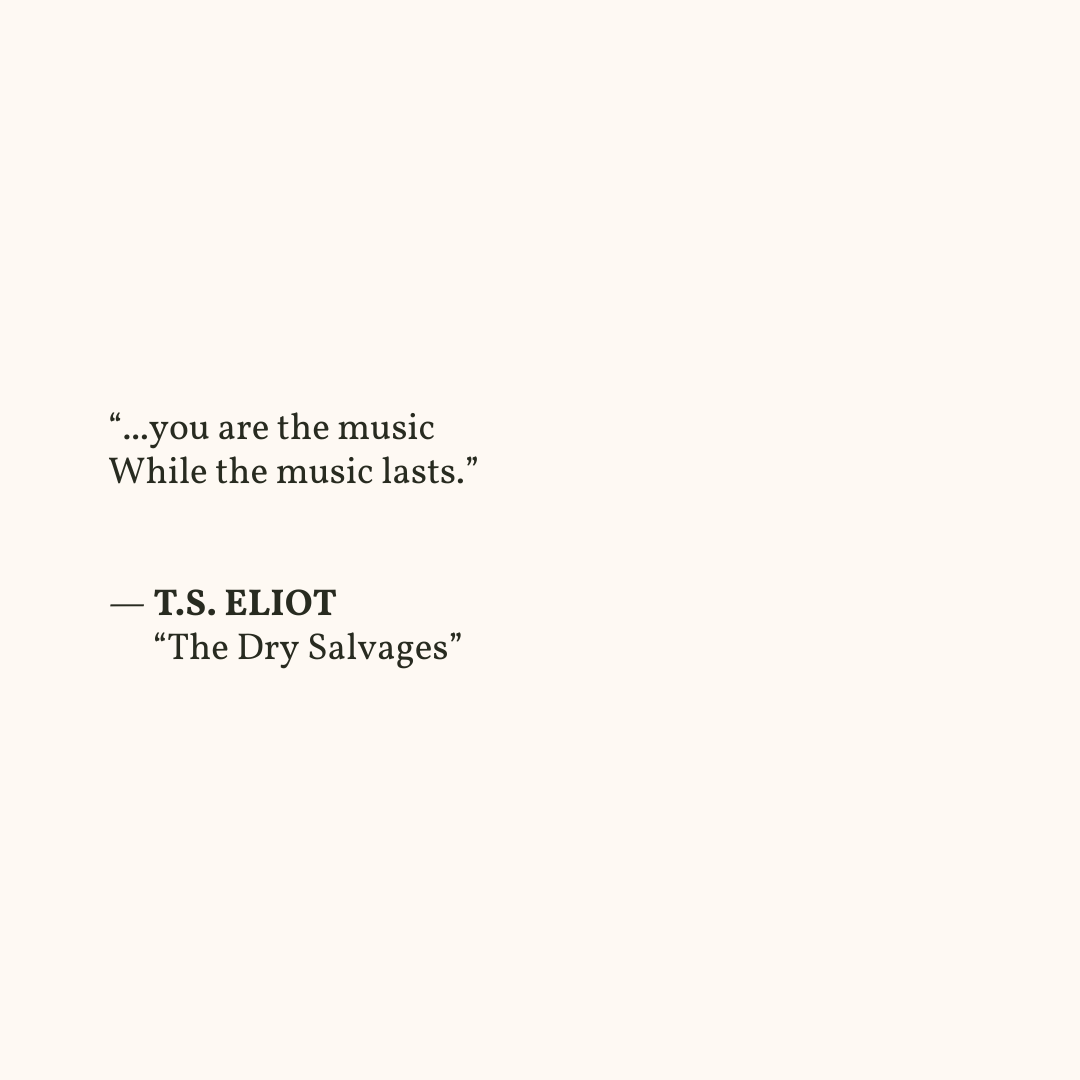 “For most of us, there is only the unattended
Moment, the moment in and out of time...”

— T.S.Eliot, from The Dry Salvages

(via stuff.mit.edu/people/dpolica…)