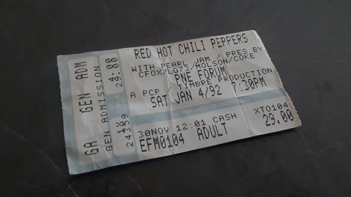 31 yrs later and going to the <a href="/ChiliPeppers/">Red Hot Chili Peppers</a> with my daughter tonight..