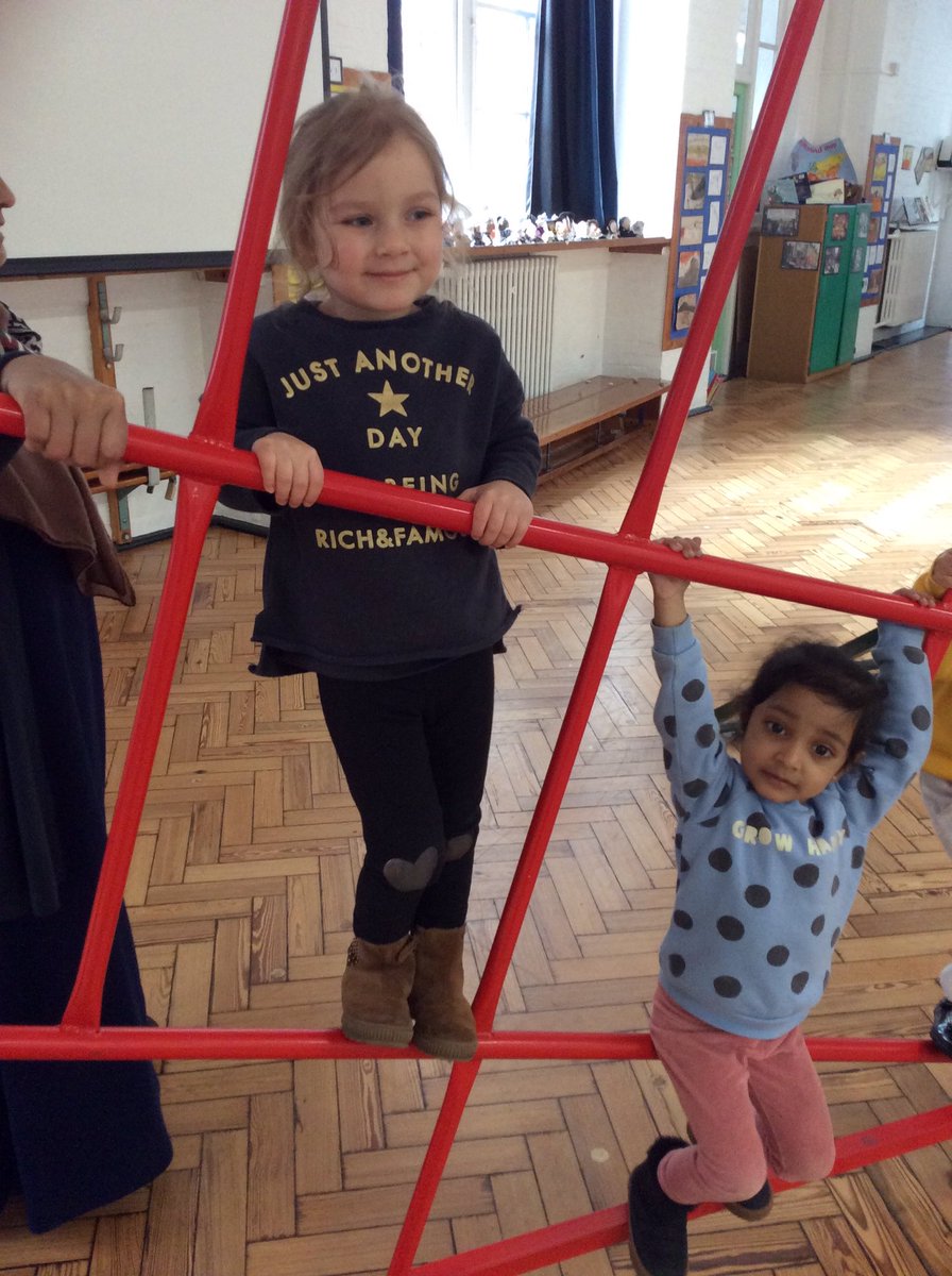 Nursery love PE 😊  We love to climb up really high!!